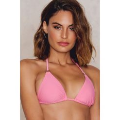 Stroje dwuczęściowe damskie: NA-KD Swimwear Góra od bikini Metal Ring Tie Strap – Pink