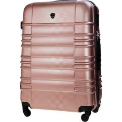 Średnia walizka podróżna M STL838 rose gold - M \ Rose Gold. Czerwone walizki Solier, bez wzorów, z gumy. Za 139,99 zł.
