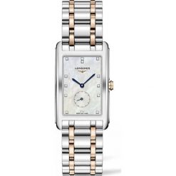 PROMOCJA LONGINES DolceVita L5.755.5.87.7. Szare zegarki damskie LONGINES, złote. W wyprzedaży za 6310,00 zł.