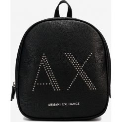 Armani Exchange Plecak Czarny. Czarne plecaki damskie Armani Exchange, w paski, z materiału. Za 579,95 zł.