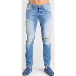 JEANSY SLIM FIT Just Cavalli. Niebieskie jeansy męskie m, z aplikacjami. Za 575,00 zł.