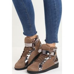 Sneakersy damskie: Khaki Sneakersy Stit