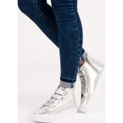 RYLEIGH srebrne trampki z gumką. Szare tenisówki damskie Merg. Za 64,88 zł.