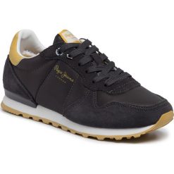 Sneakersy PEPE JEANS - Verona W Block PLS30898 Black 999. Czarne półbuty damskie Pepe Jeans, z jeansu. W wyprzedaży za 209,00 zł.