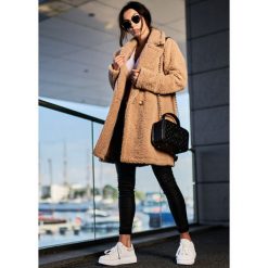 By Chanel Płaszcz Alpaka Premium Camel S. Czarne płaszcze damskie LIGARI, na zimę, s, w paski, z bawełny, eleganckie. Za 299,00 zł.