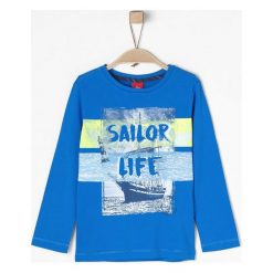 S.Oliver Koszulka Chłopięca 140, Niebieskia. Szare t-shirty chłopięce marki S.Oliver, z bawełny. W wyprzedaży za 49,00 zł.