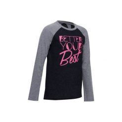 Koszulka z długim rękawem Gym. Szare t-shirty chłopięce z długim rękawem marki DOMYOS, z bawełny. W wyprzedaży za 9,99 zł.