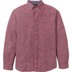 Koszula flanelowa melanżowa bonprix czerwony klonowy melanż. Czerwone koszule męskie bonprix, xl, bez wzorów, bez kołnierzyka, bez rękawów. Za 89,99 zł.