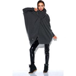 Bluza o oversizowym kroju z zamkiem grafit. Bluzy damskie Lemoniade, uniwersalny, bez wzorów, bez rękawów, bez kaptura. Za 179,00 zł.