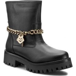 Botki LOVE MOSCHINO - JA24024G10IH000C Nero/Oro. Czarne buty zimowe damskie marki Love Moschino, ze skóry. W wyprzedaży za 719,00 zł.
