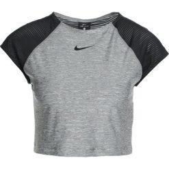 Nike Performance Tshirt basic carbon heather/black/black. Szare topy sportowe damskie Nike Performance, xl, z elastanu. Za 139,00 zł.