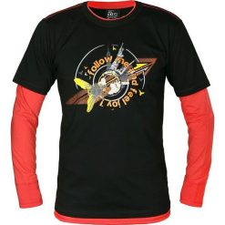 Koszulka Joker - czarno-czerwona. Czerwone koszulki męskie FJ!, m, bez wzorów, z bawełny, sportowe, bez kołnierzyka, z długim rękawem, długie. W wyprzedaży za 49,50 zł.