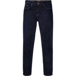 Dżinsy "multi-stretch" z wygodnym paskiem Regular Fit bonprix ciemny denim. Niebieskie jeansy męskie bonprix, m, bez wzorów. Za 149,99 zł.