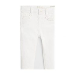 Mango Kids - Jeansy dziecięce Mia 80-104 cm. Białe jeansy dziewczęce Mango Kids, z aplikacjami, z elastanu. Za 69,90 zł.