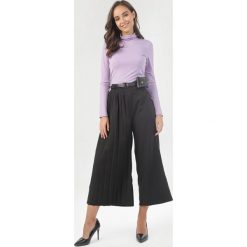 Czarne Spodnie Culottes Azaernixi. Czarne spodnie damskie Born2be, s, bez wzorów, z tkaniny. Za 99,99 zł.
