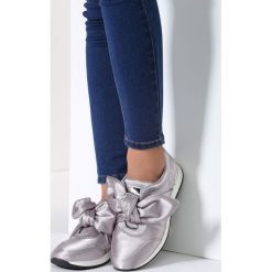 Jasnoszare Sneakersy Succesful. Szare buty sportowe damskie vices, bez wzorów, z satyny, sportowe. Za 49,99 zł.