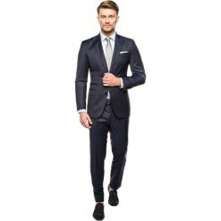 Garnitur winston 311 granatowy slim fit. Niebieskie garnitury męskie marki Recman, bez wzorów, z wiskozy. Za 969,00 zł.