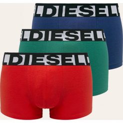 Diesel - Bokserki (3-pack). Czerwone bokserki męskie Diesel, bez wzorów, z elastanu. W wyprzedaży za 149,90 zł.