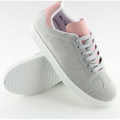 Trampki damskie szaro-różowe BL131P GREY/PINK. Szare trampki i tenisówki damskie obuwie damskie, z tkaniny. Za 52,32 zł.