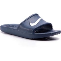 Klapki NIKE - Kawa Shower (GS/PS) BQ6831 401 Navy/White. Niebieskie klapki damskie Nike, bez wzorów, z tworzywa sztucznego, bez obcasa. W wyprzedaży za 69,00 zł.