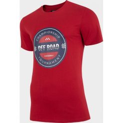 T-shirt męski TSM603 - ciemna czerwień - Outhorn. Czerwone koszulki męskie Outhorn, m. W wyprzedaży za 29,99 zł.