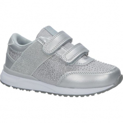 Szare buty sportowe z cyrkoniami na rzepy American K17326. Szare buciki niemowlęce American, na rzepy. Za 69,99 zł.