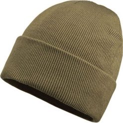 Ciemna Beżowa Zimowa Męska Czapka -EM Men's Accessories- Beanie, Sepia, Camel CPAEMACS00096. Brązowe czapki męskie Em men's accessories, na zimę, bez wzorów, ze skóry. Za 59,99 zł.