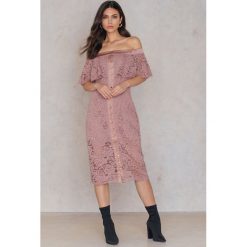 Sukienki hiszpanki: Keepsake Sukienka Midi Star Crossed Lace – Pink