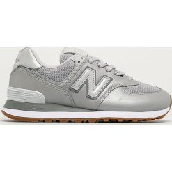 New Balance - Buty WL574PMA. Szare buty sportowe damskie New Balance, bez wzorów, ze skóry, sportowe. Za 399,90 zł.