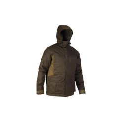 PARKA myśliwska IMPER warm 500. Pomarańczowe parki męskie SOLOGNAC, xl, bez wzorów, z poliesteru, sportowe, bez kaptura. Za 299,99 zł.