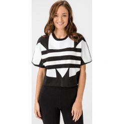 Adidas Originals Koszulka Czarny Biały. Czarne koszulki damskie adidas Originals, s, z nadrukiem, z bawełny, bez kołnierzyka. Za 128,95 zł.