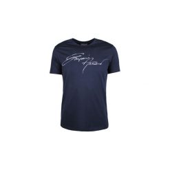 T-shirty z krótkim rękawem Armani CNH52. Niebieskie t-shirty męskie Armani, xl, bez wzorów, bez kołnierzyka, krótkie. Za 279,00 zł.