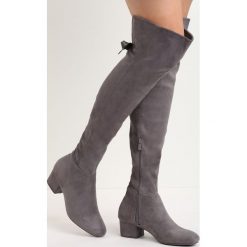 Szare Kozaki Winter Is Coming. Szare buty zimowe damskie Born2be, za kolano, na płaskiej podeszwie. Za 159,99 zł.