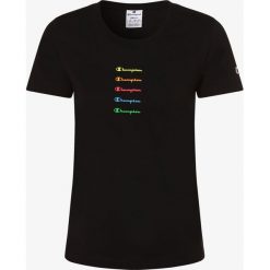 Champion - T-shirt damski, czarny. Czarne t-shirty damskie Champion, s, z napisami, bez kołnierzyka. Za 129,95 zł.