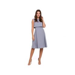 Sukienka rozkloszowana K005. Czarne sukienki damskie Makover, xxl, bez wzorów, bez kołnierzyka, bez rękawów, rozkloszowane. Za 229,00 zł.