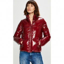 Tommy Hilfiger - Kurtka puchowa. Brązowe kurtki damskie pikowane TOMMY HILFIGER, s, z materiału. Za 1199,00 zł.