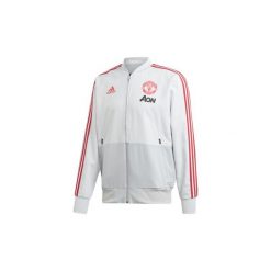 Bluzy dresowe adidas Bluza wyjściowa Manchester United. Szare bluzy męskie Adidas, s, bez wzorów, z dresówki, wizytowe, bez kołnierzyka, bez rękawów, bez kaptura. Za 329,00 zł.