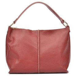 Torebki klasyczne damskie: Skórzana torebka w kolorze czerwonym – (S)44 x (W)26 x (G)13 cm