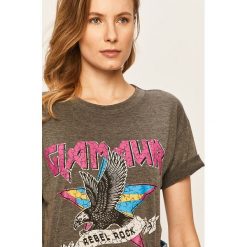 Haily's - T-shirt. Szare bluzki damskie Haily's, s, z nadrukiem, z elastanu, z okrągłym kołnierzem. W wyprzedaży za 69,90 zł.