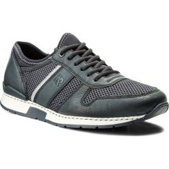 Sneakersy RIEKER - 19400-18 Blue. Niebieskie sneakersy męskie Rieker, na co dzień, bez wzorów, ze skóry ekologicznej, bez zapięcia. W wyprzedaży za 189,00 zł.