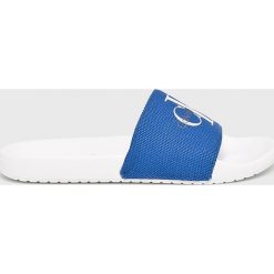 Calvin Klein Jeans - Klapki. Niebieskie kapcie męskie marki Calvin Klein Jeans, z jeansu, bez zapięcia. Za 239,90 zł.