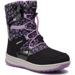 Śniegowce GEOX - J Roby G.B Wpf A J942UA 050FU C9266 S Black/Lilac. Czarne śniegowce dziewczęce Geox, bez zapięcia. W wyprzedaży za 199,00 zł.