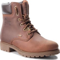 Trapery PANAMA JACK - Panama 03 Gtx GORE-TEX B6 Napa Grass Cuero/Bark. Pomarańczowe trapery damskie marki Panama Jack, ze skóry, bez obcasa, bez zapięcia. W wyprzedaży za 499,00 zł.