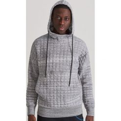 Pikowana bluza z kapturem - Jasny szary. Szare bluzy męskie Reserved, s, z kapturem. Za 129,99 zł.