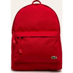 Lacoste - Plecak. Czerwone plecaki męskie Lacoste, bez wzorów, z poliesteru. W wyprzedaży za 199,90 zł.