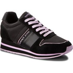 Sneakersy VERSACE JEANS - E0VSBSA1 70738 MID. Czarne półbuty damskie skórzane Versace Jeans, na co dzień, bez wzorów, bez obcasa, na płaskiej podeszwie, bez zapięcia. W wyprzedaży za 329,00 zł.