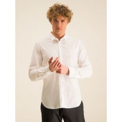 Koszula Versace Jeans B1GTB6S0. Białe koszule męskie Versace Jeans, s, bez wzorów, z bawełny, casualowe, bez kołnierzyka, bez rękawów. W wyprzedaży za 339,00 zł.