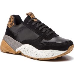Sneakersy EVA MINGE - EM-18-06-000073 644. Czarne półbuty damskie Eva Minge, bez wzorów, ze skóry, bez obcasa, na płaskiej podeszwie, bez zapięcia. W wyprzedaży za 339,00 zł.