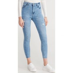 Jeansy skinny z wysokim stanem - Niebieski. Niebieskie jeansy damskie Reserved, bez wzorów, z jeansu, z podwyższonym stanem. Za 89,99 zł.