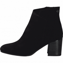 Tamaris botki damskie 25393 38 czarne. Czarne botki damskie Tamaris, bez obcasa, bez zapięcia. W wyprzedaży za 249,00 zł.